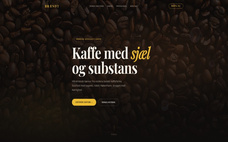 BrÃƒÂ¦ndt Coffee digital experience